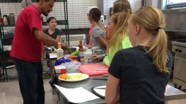 Instructor Kelly Connors at the 2017 Culinary Camp