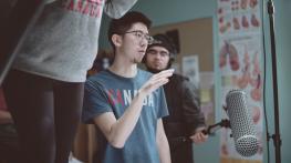 Student Chen Zhang works on his film 'Gamer'