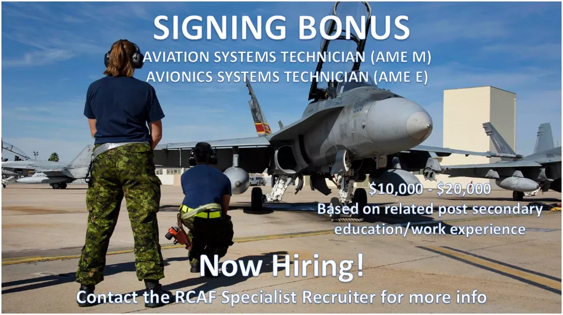 Signing bonus for aviation technicians