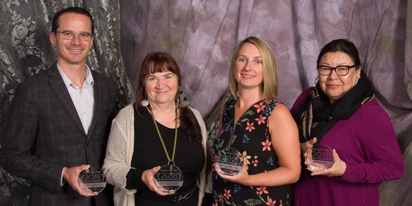 group photo - Alain Gosselin, Estella Howard, Cristal Kinsman, S. Brenda Small