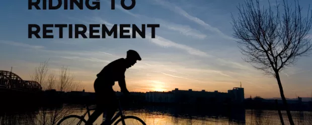 Riding To Retirement - Biker riding on a path