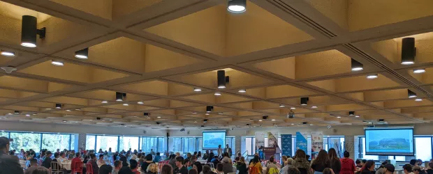 students at event