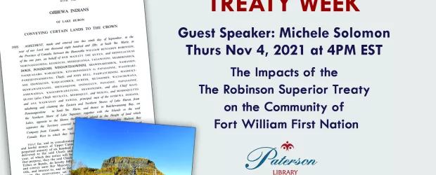 Treaty Week Talk with Michele Solomon