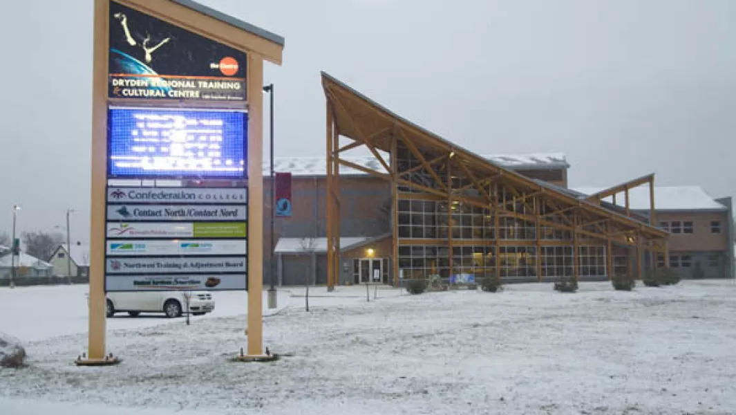 Dryden Campus in Snow