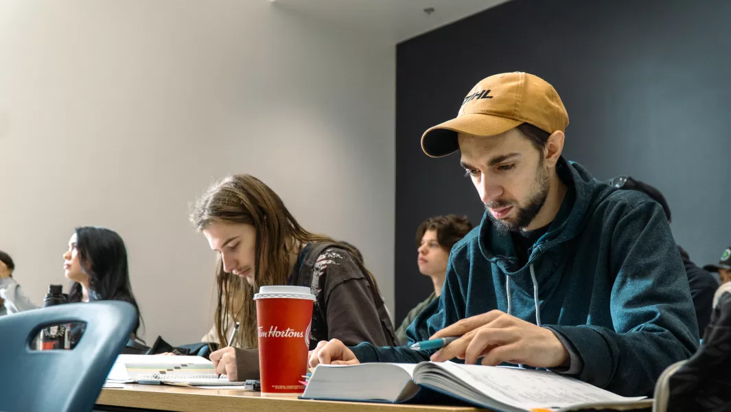 Civil Engineering Technician Students in a Classroom