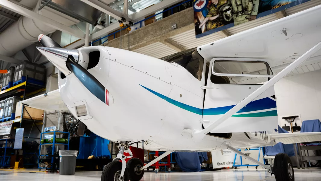 Plane in a Hangar