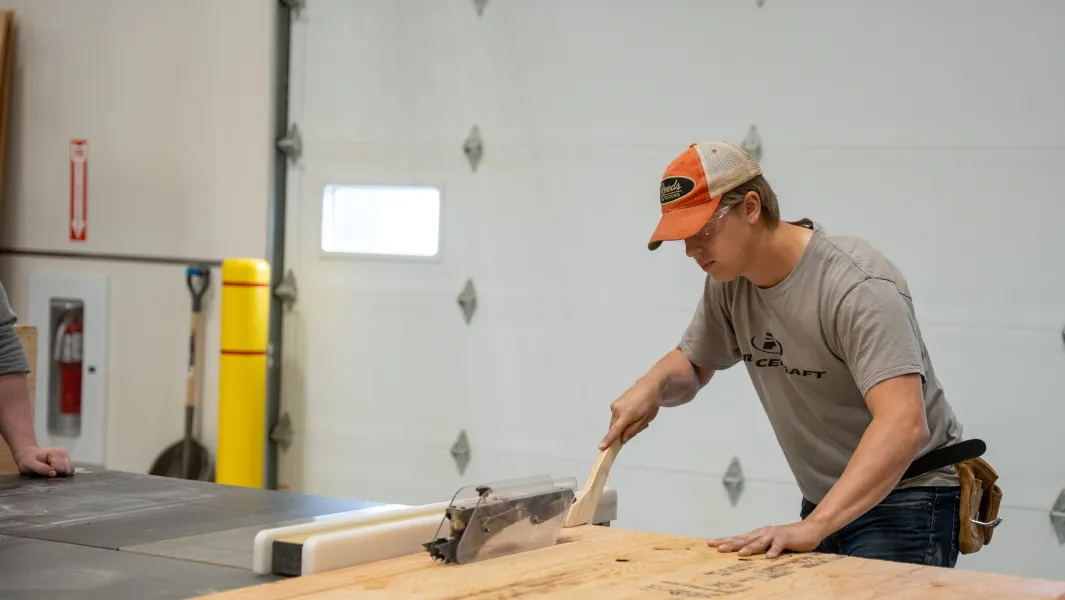 Carpentry & Renovation Techniques Student at work