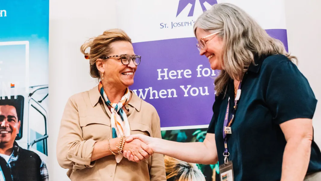 Michelle Salo, President, Confederation College and Andrea Docherty, Vice President, Clinical & Community Health at St. Joseph's Care Group 