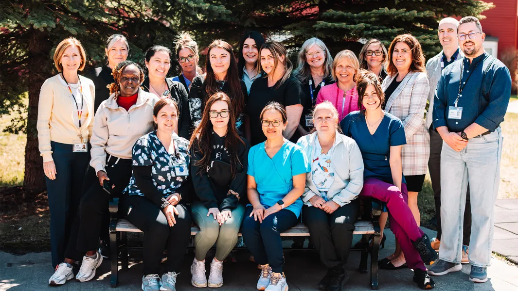 Some of the students in the program's first cohort together with St. Joseph's Care Group leadership