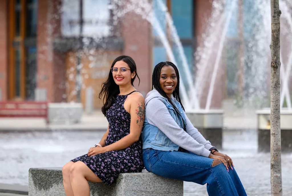 laura and friend