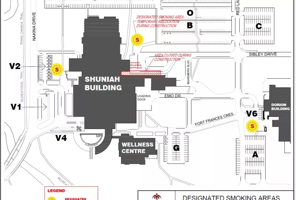 Map of New Smoking Area 