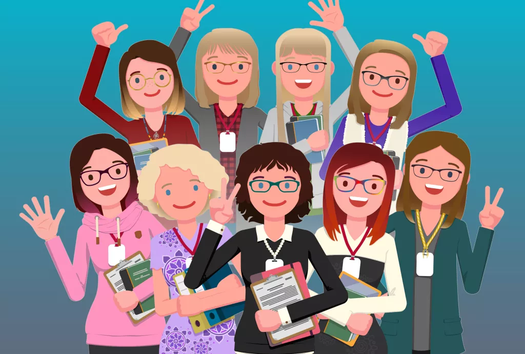 Avatars of library staff