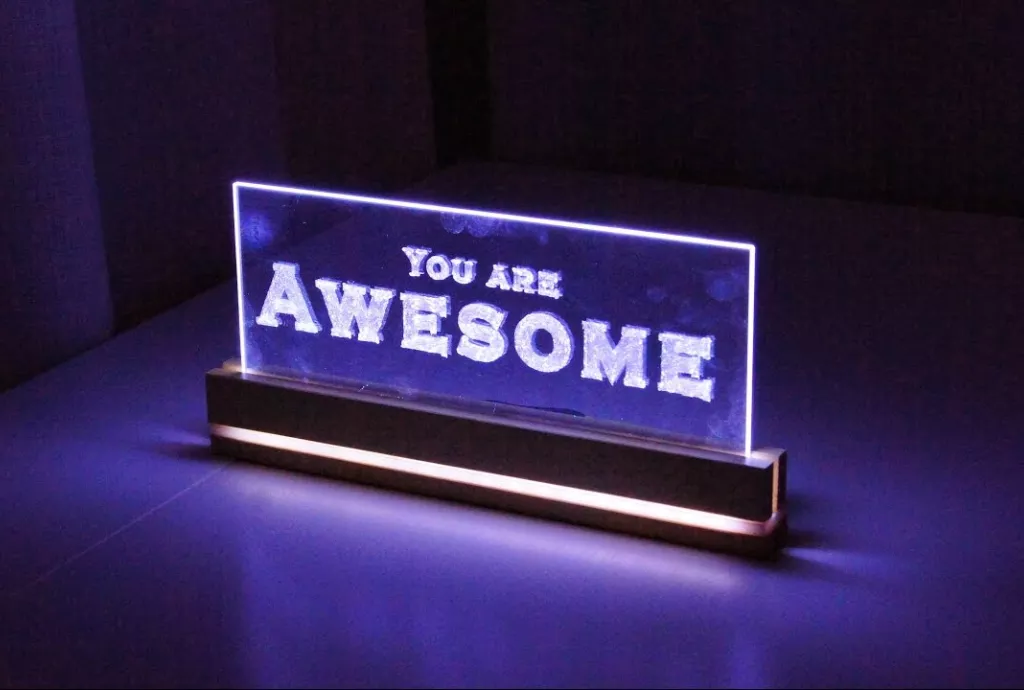 Glowing name tag