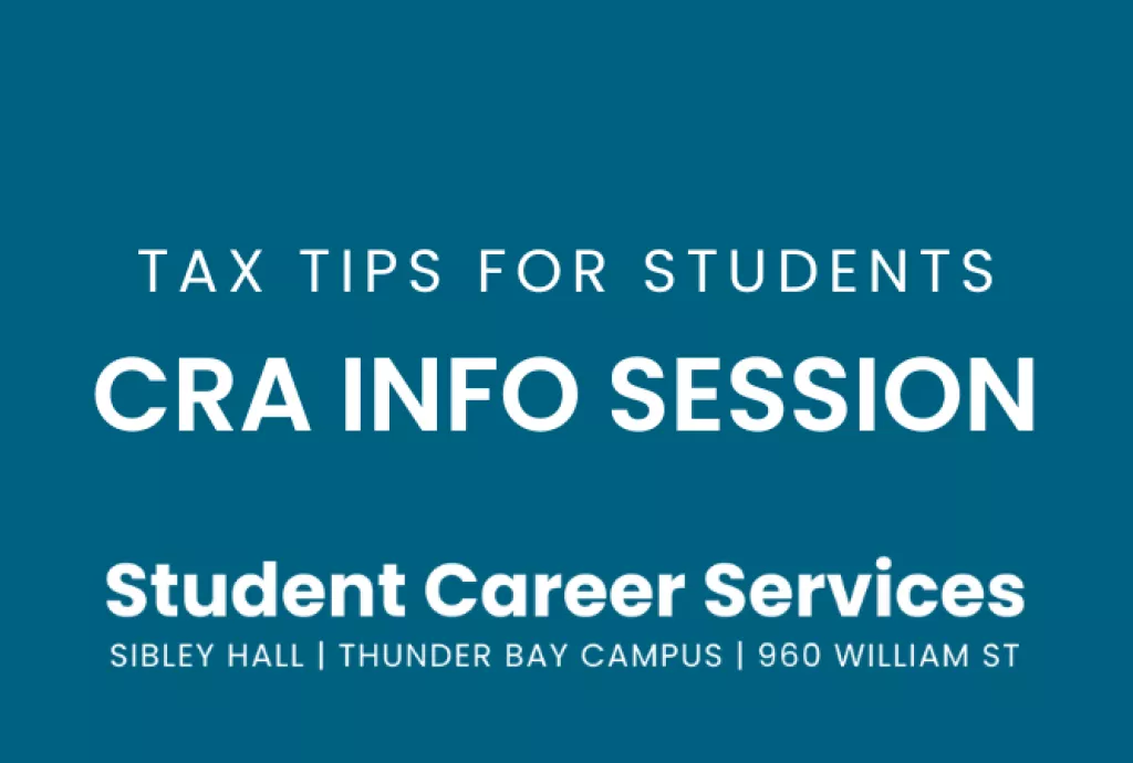 Tax Tips for Students CRA Info Session Promo Image