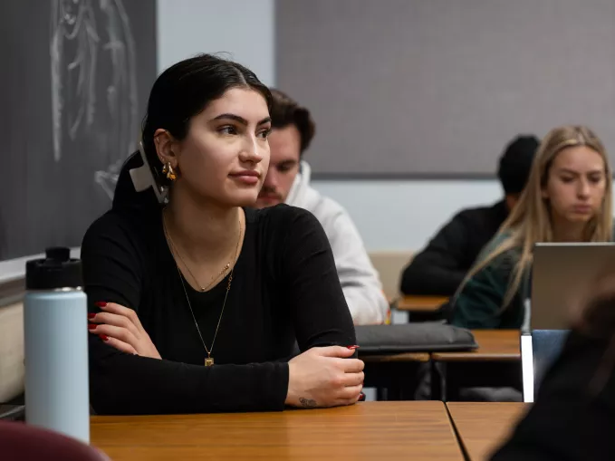 Students listening to a lecture