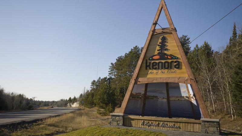 Kenora road sign