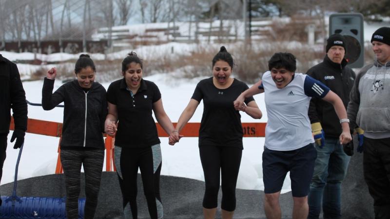 Accelerated students take the Polar Bear Plunge 2019