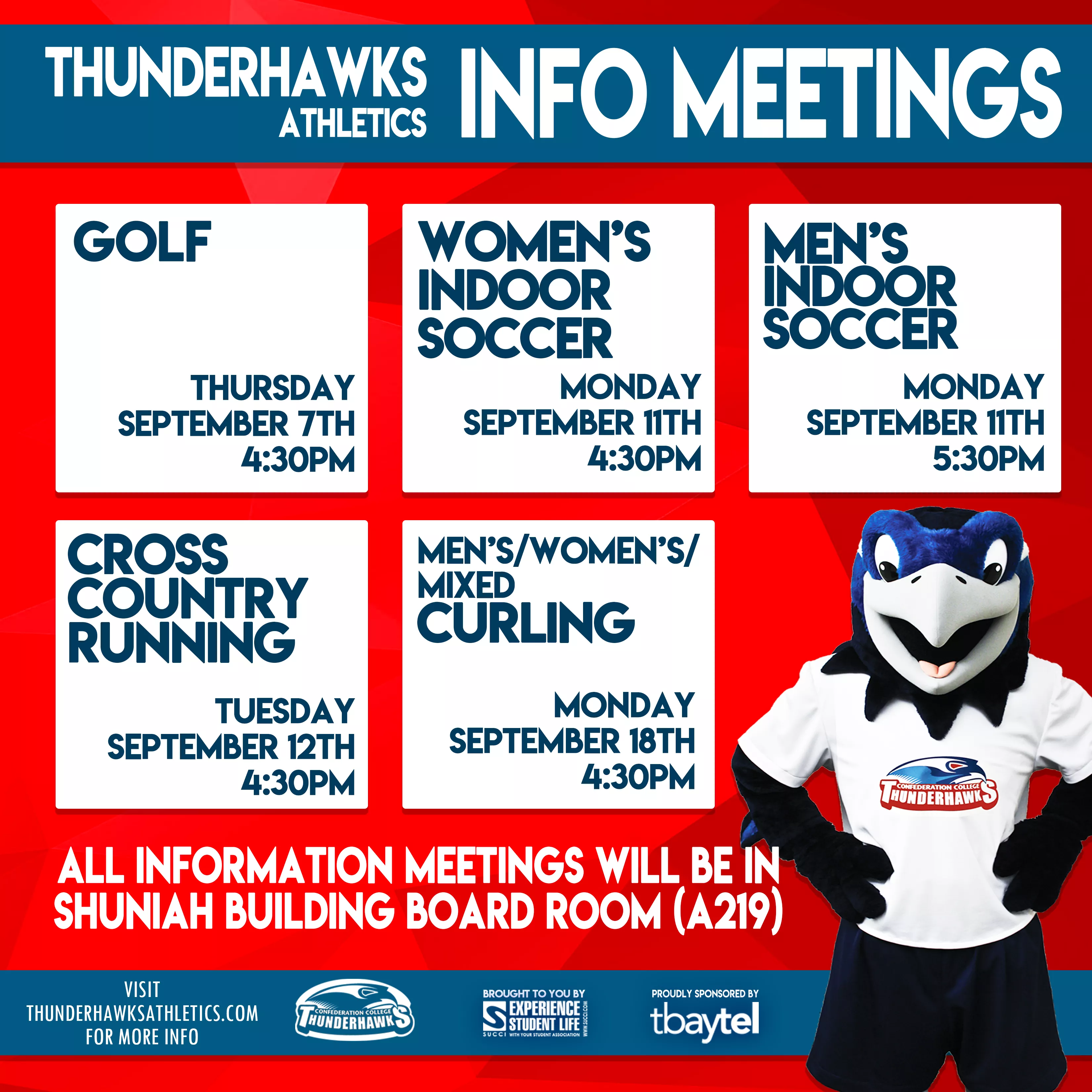 Thunderhawks Athletics Info Meeting Thunderhawks Athletics Info Meeting