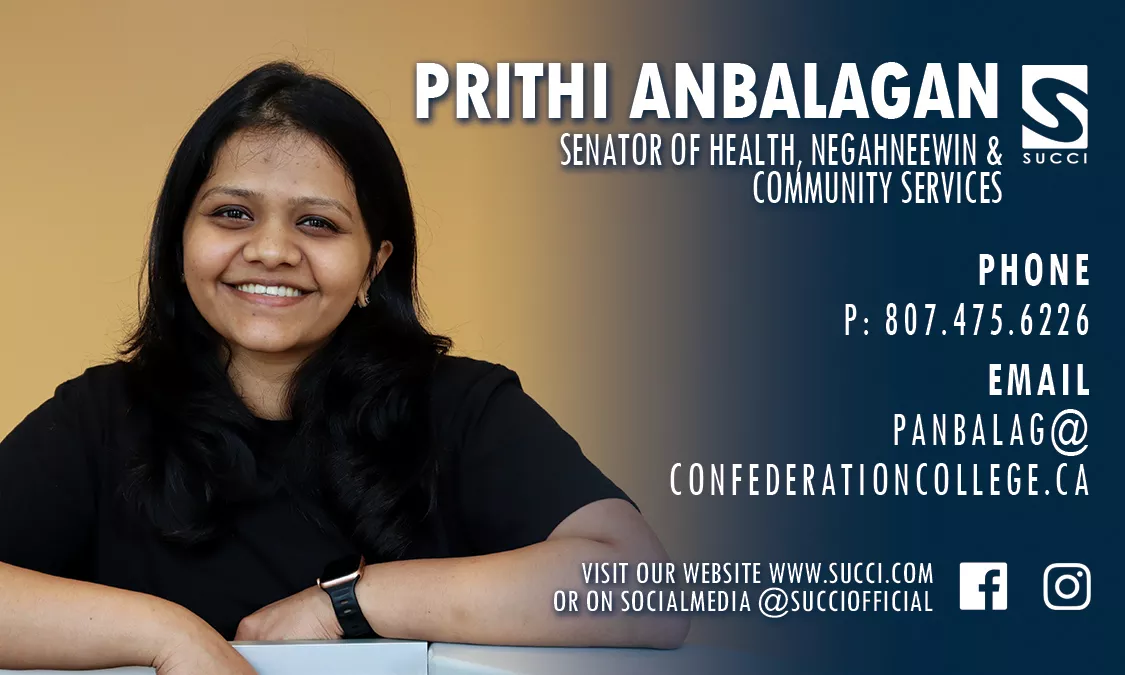 Prithi Anbalagan Senator of Health, Negahneewin & Community Services