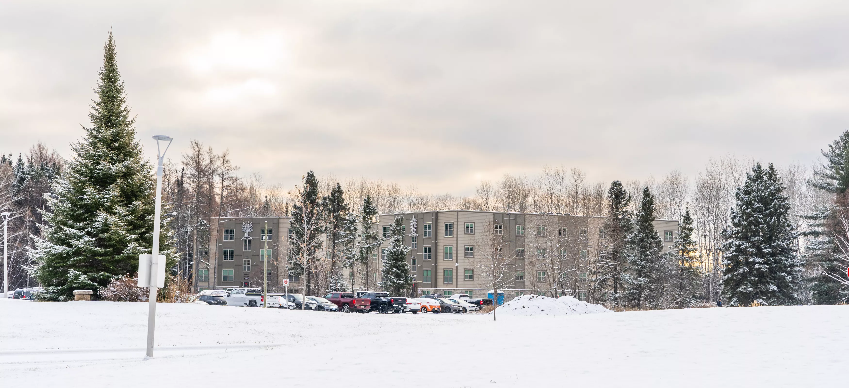 Confederation College during the winter