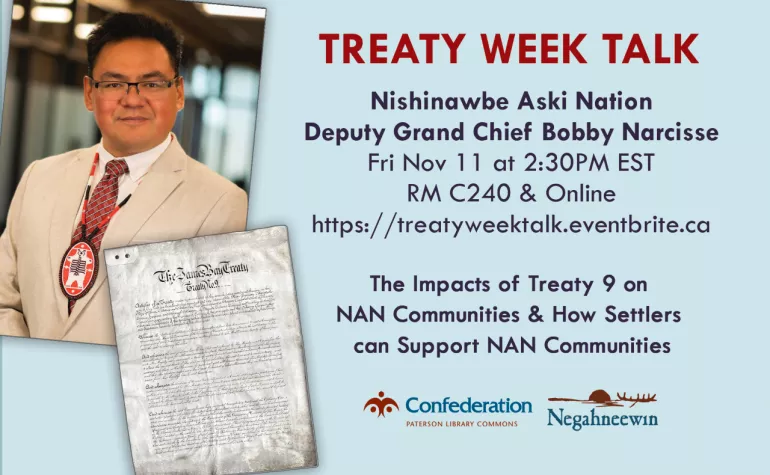 Treaty Week Talk with Nishinawbe Aski Nation Deputy Grand Chief Bobby Narcisse