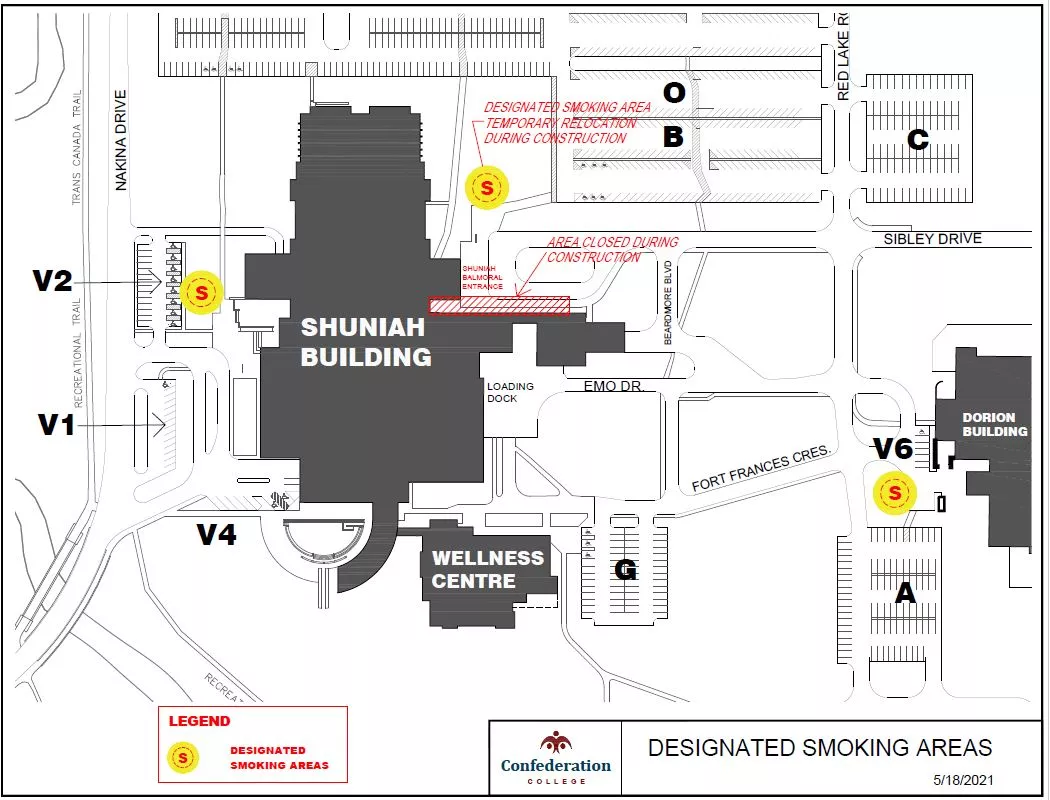 Map of New Smoking Area 